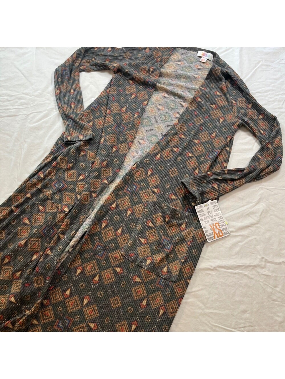 New LuLaRoe SARAH Women's XS Long Cardigan Cover Up Duster
